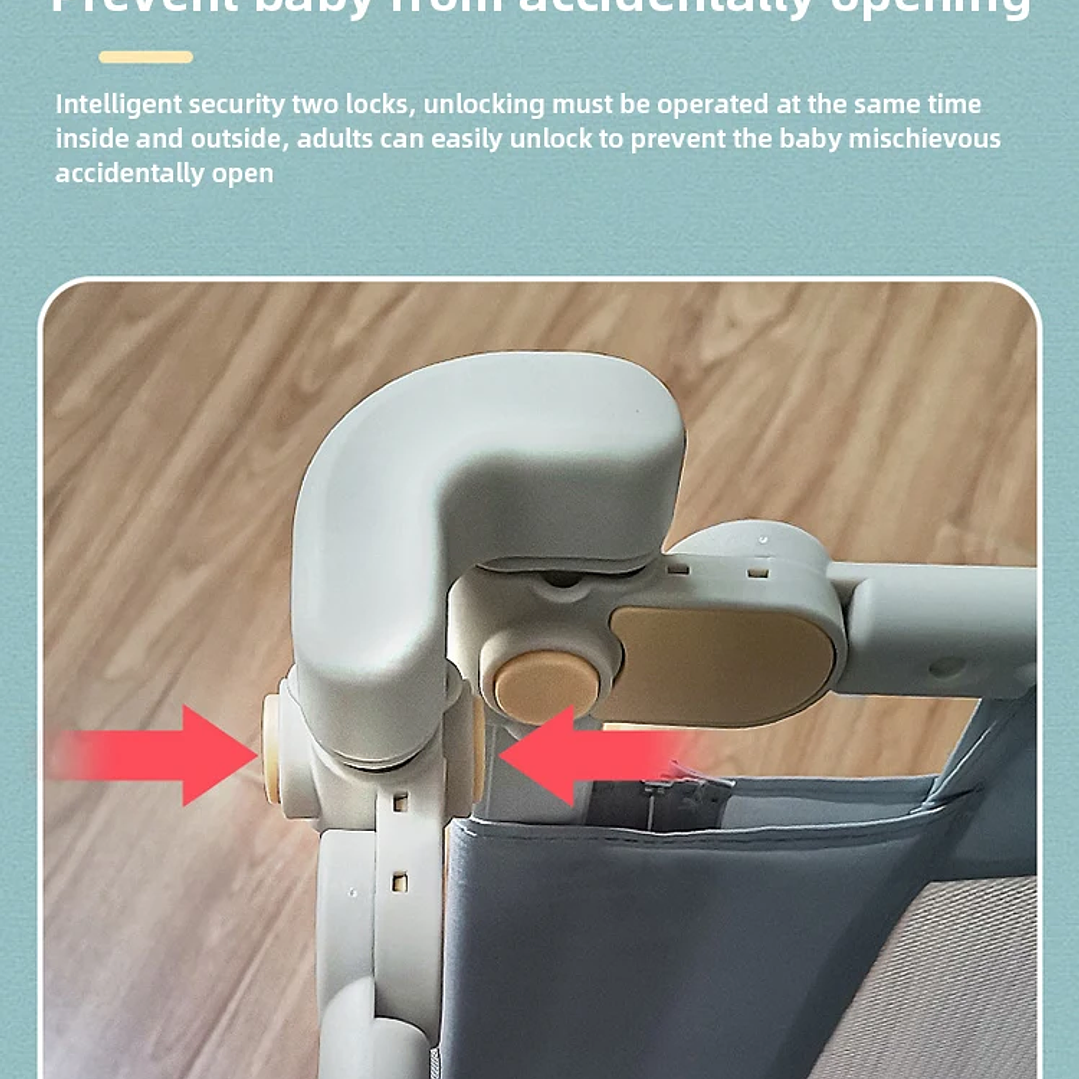 Barandilla de Cama IMBABY Elevable 1.5–2m Seguridad Bebé 31