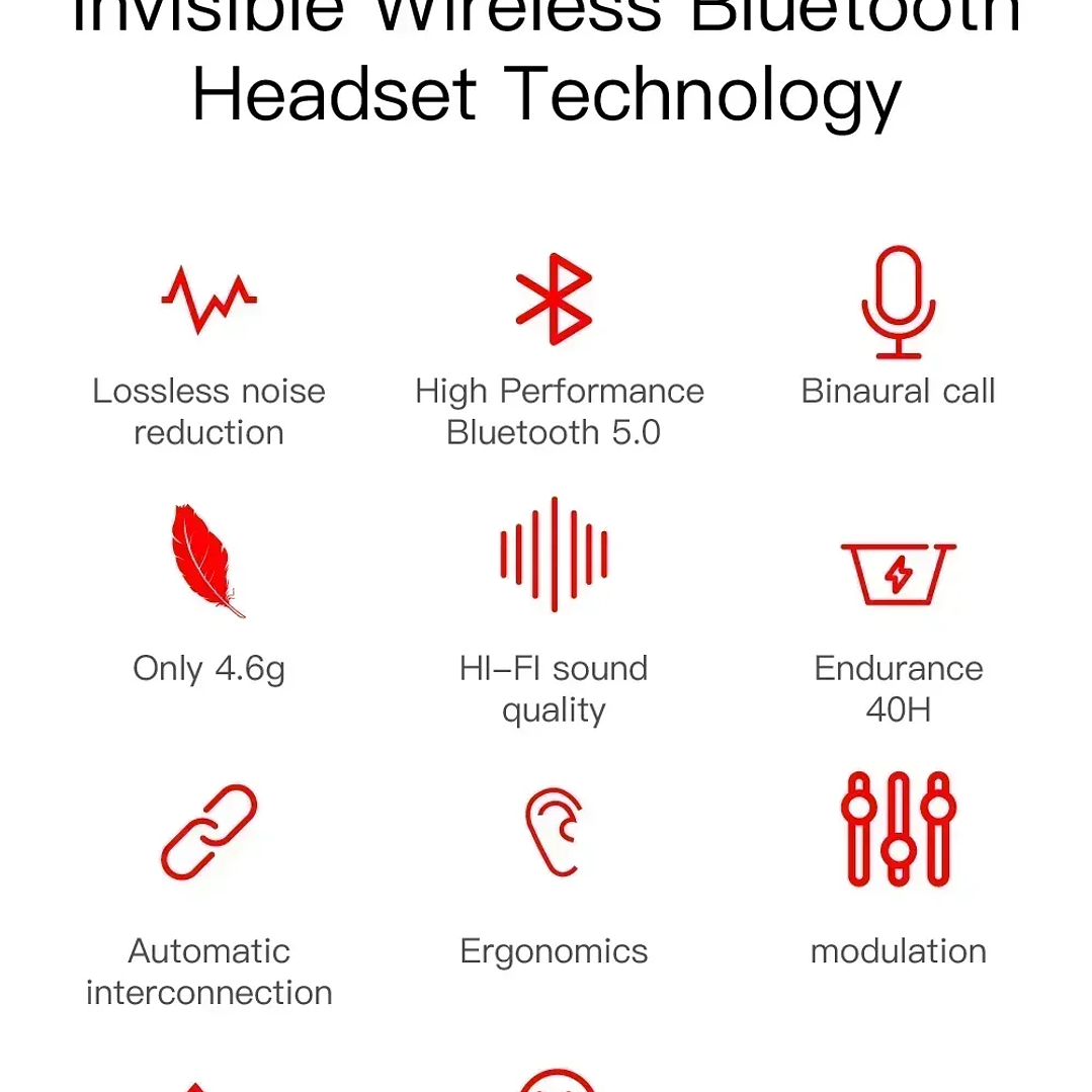 Auriculares Bluetooth E6S TWS con Cancelación de Ruido 13