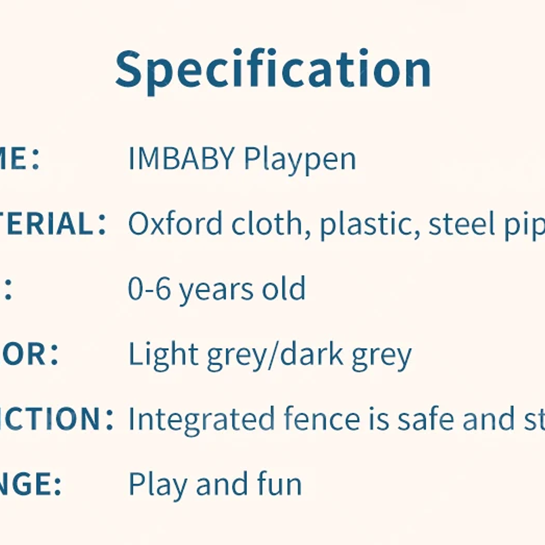 Parque Infantil IMBABY Gris Claro con Valla y Caja de Bolas 31