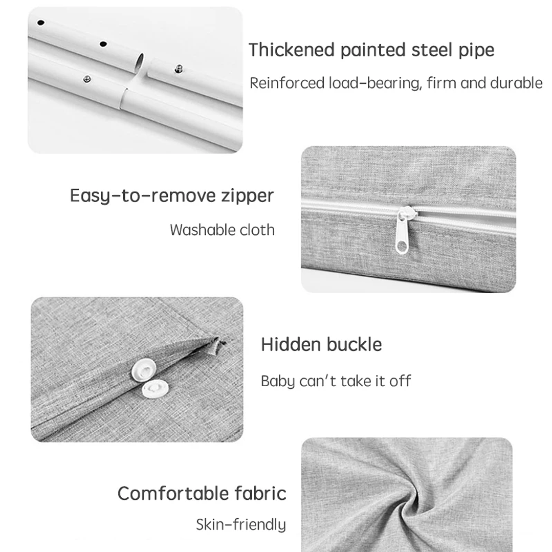 Barrera de Cama Infantil PANGDUBE 47cm Seguridad Bebé 5