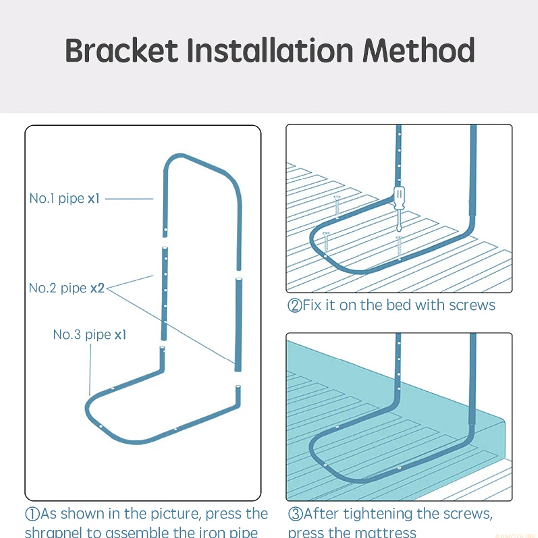 Barrera de Cama Infantil PANGDUBE 47cm Seguridad Bebé 20