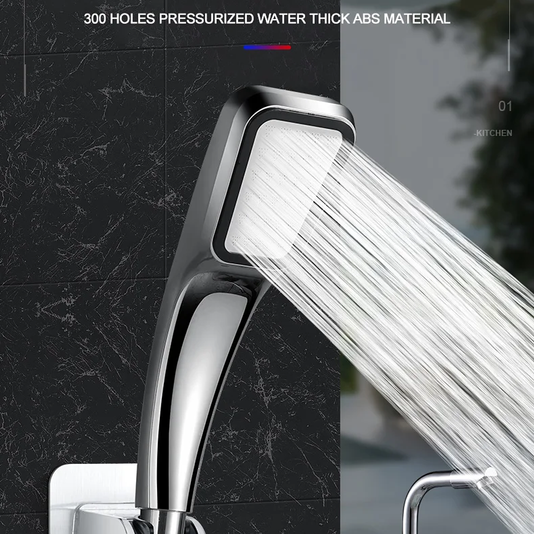 Cabezal de Ducha ZhangJi Alta Presión 300 Agujeros Ahorro de Agua 13