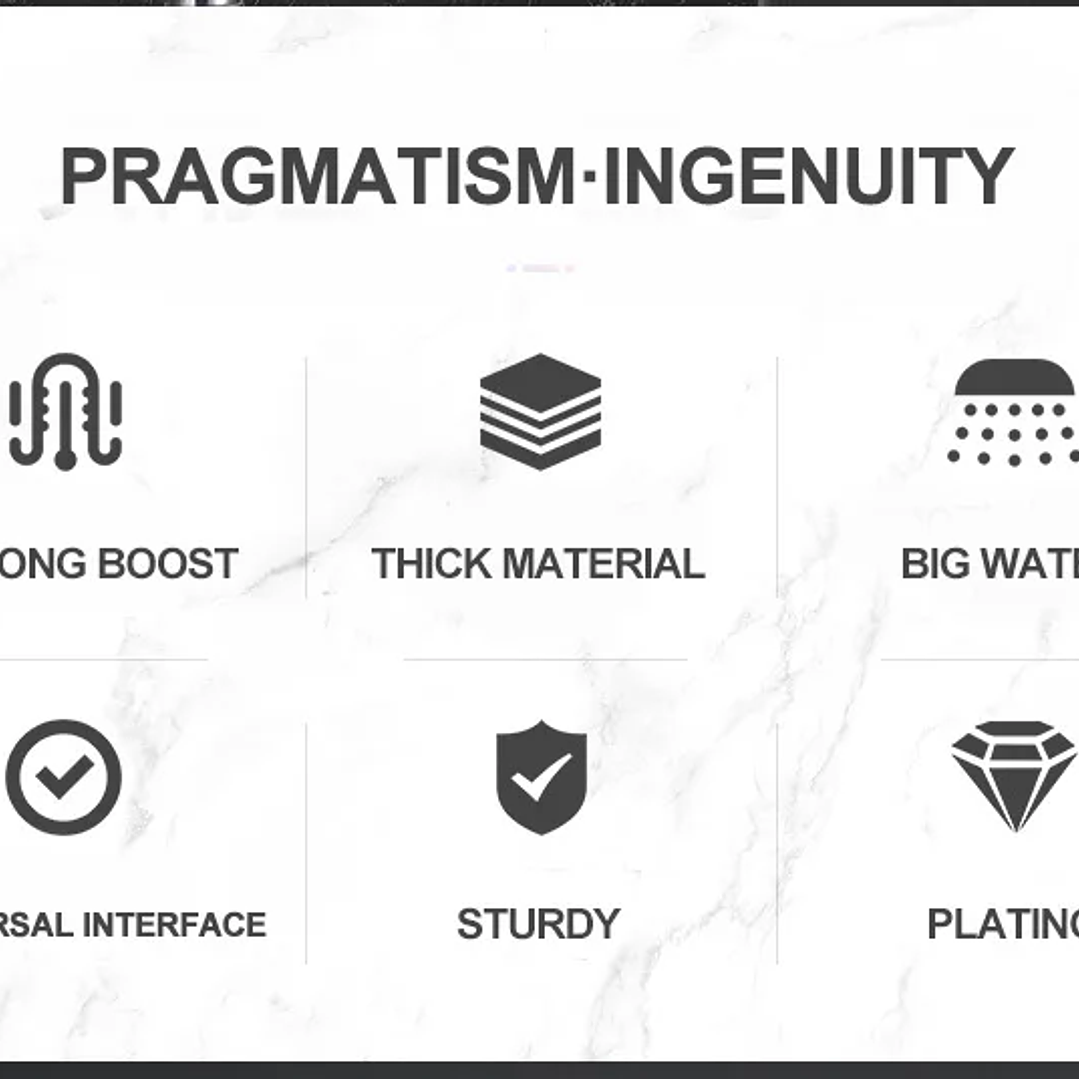 Cabezal de Ducha ZhangJi Alta Presión 300 Agujeros Ahorro de Agua 14