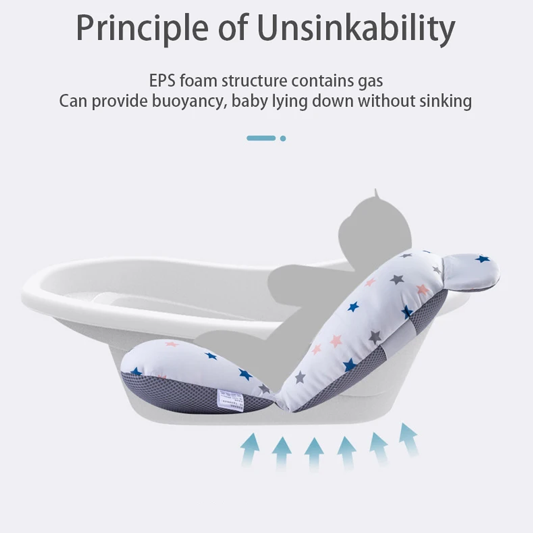 Cojín de Baño Flotante para Bebé Ajustable y Antideslizante 13