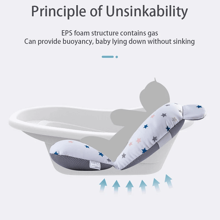 Cojín de Baño Flotante para Bebé Ajustable y Antideslizante 13