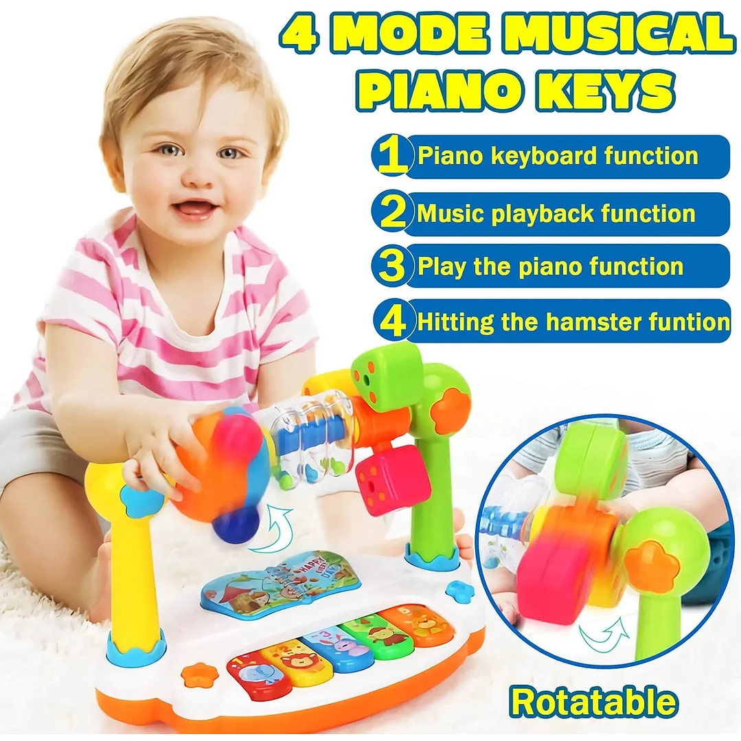 Piano Musical Infantil Giratorio con Luces | Juguete Educativo 3–6 Años 4