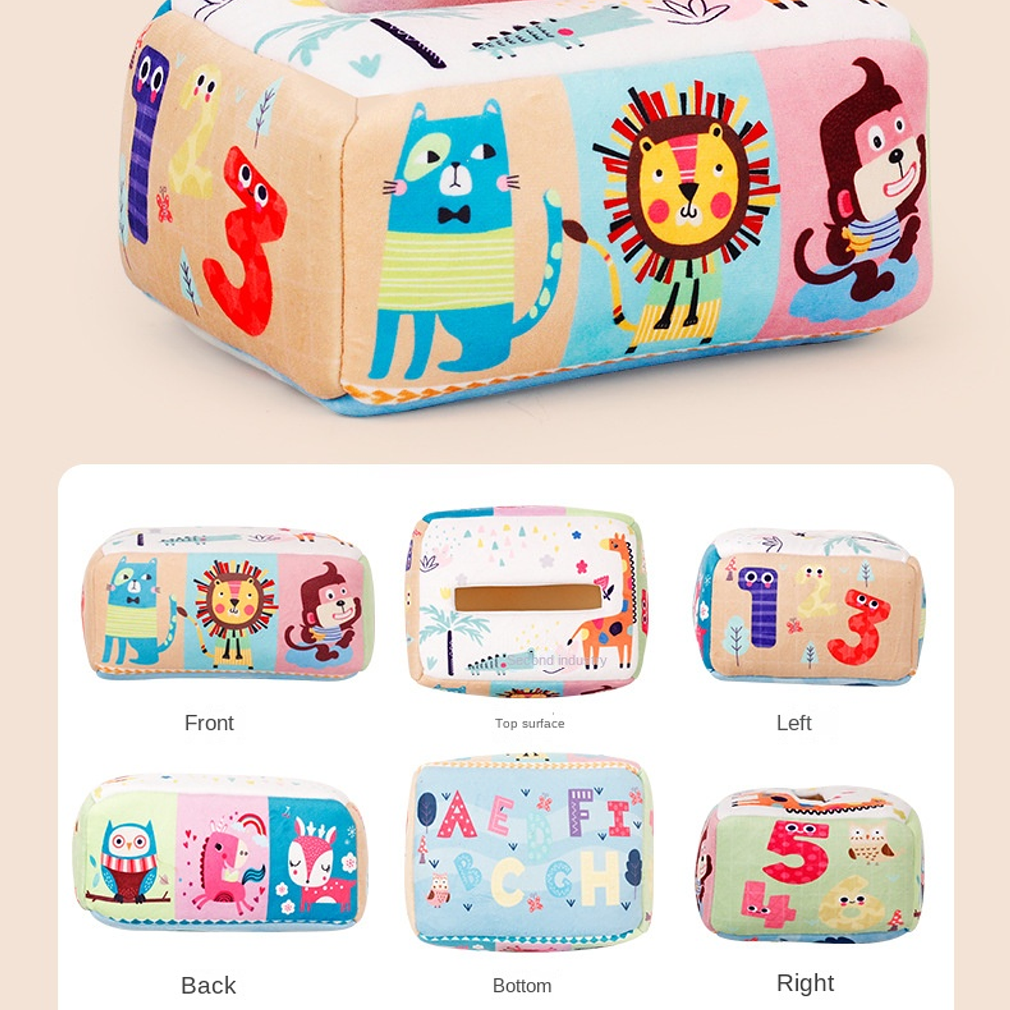 Caja de Pañuelos Montessori SMVP | Juguete Sensorial Educativo para Bebés 18