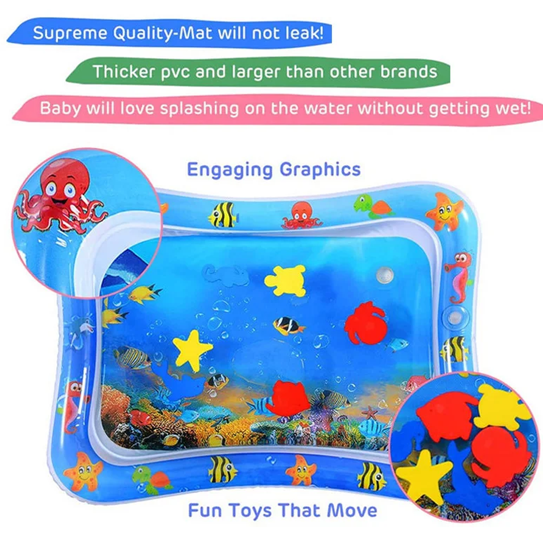 Alfombra de Agua para Bebé PVC | Juego Sensorial y Tiempo Boca Abajo 14