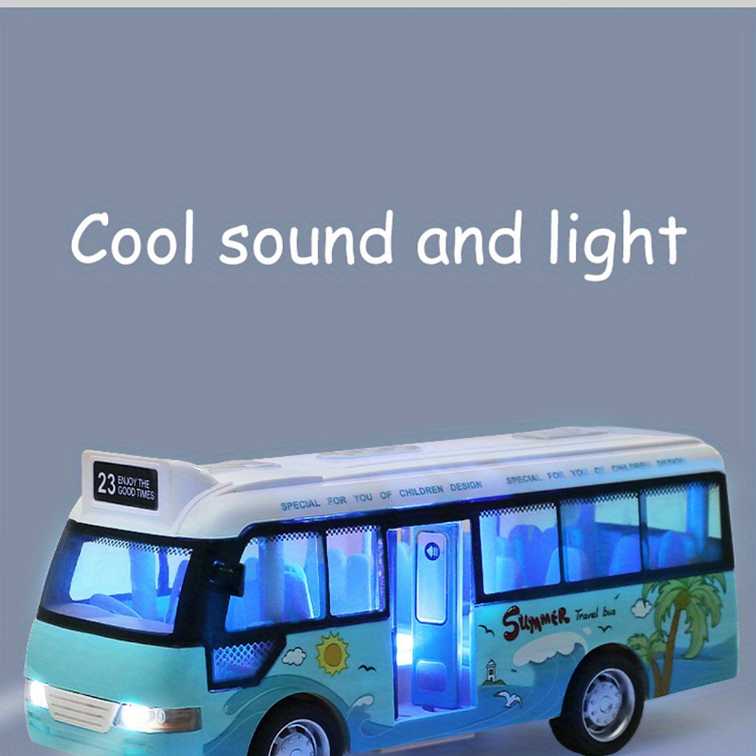 Autobús de Juguete SONGYI con Luz, Sonido y Puertas Abatibles 10