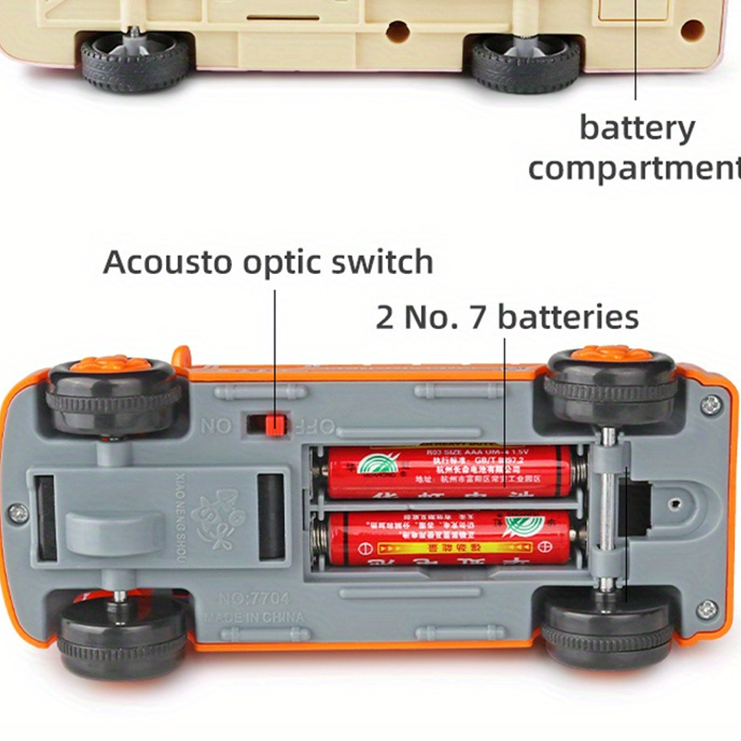 Autobús de Juguete SONGYI con Luz, Sonido y Puertas Abatibles 12