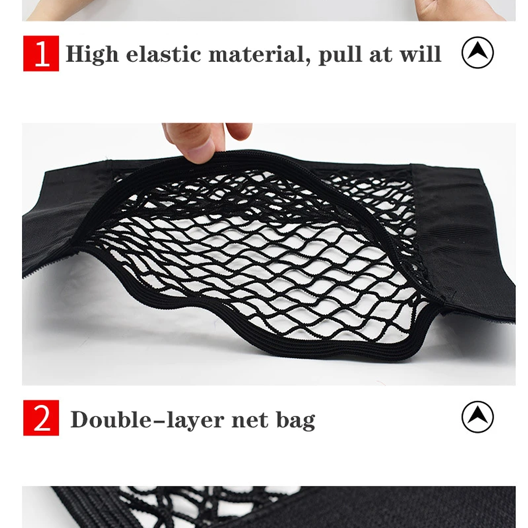 Bolsa de Malla para Maletero Cochebar | Organizador Elástico para Respaldo de Asiento 15