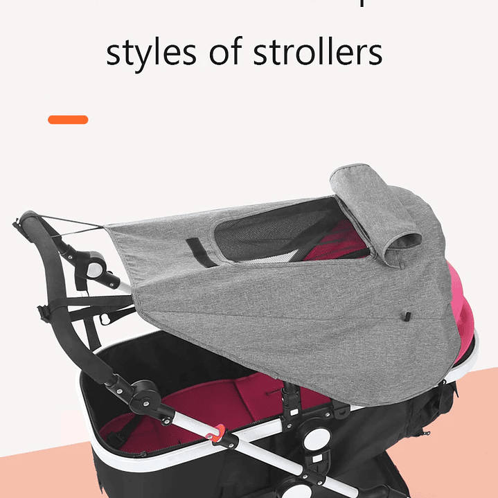 Parasol Universal para Cochecito con Protección UV 50+ | Visera Solar Impermeable 21