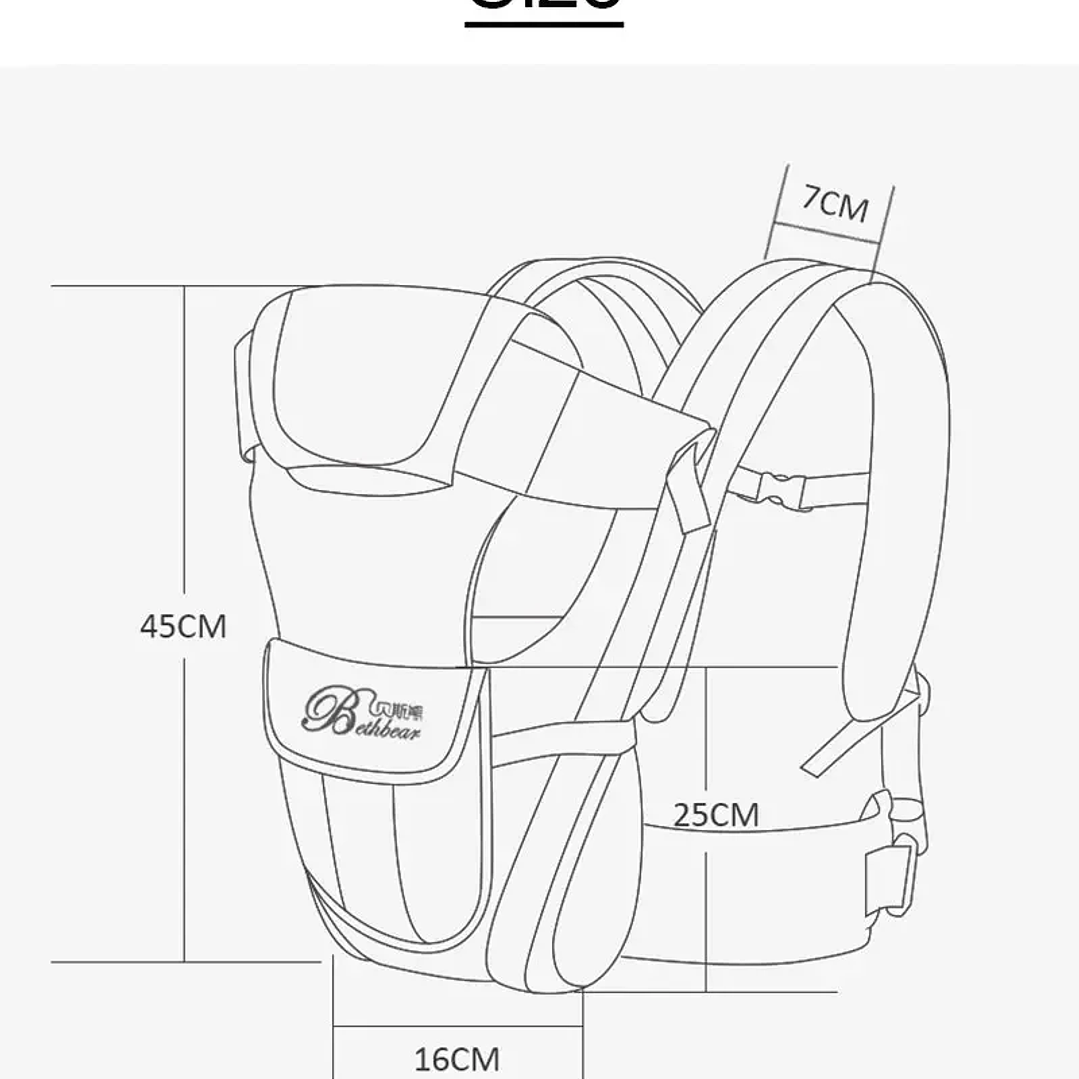 Portabebés Ergonómico 4 en 1 Ajustable | Para Recién Nacidos y Niños Pequeños 12