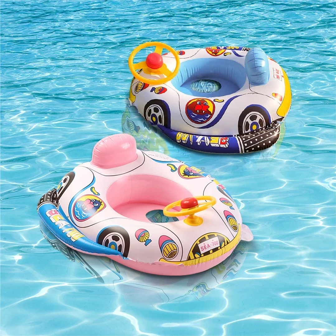 Anillo de Natación para Bebé Shunmaii | Flotador Inflable con Parasol y Volante 1