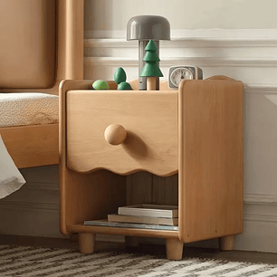 Mesita de Noche Infantil HOUYU | Diseño Minimalista en Madera de Haya