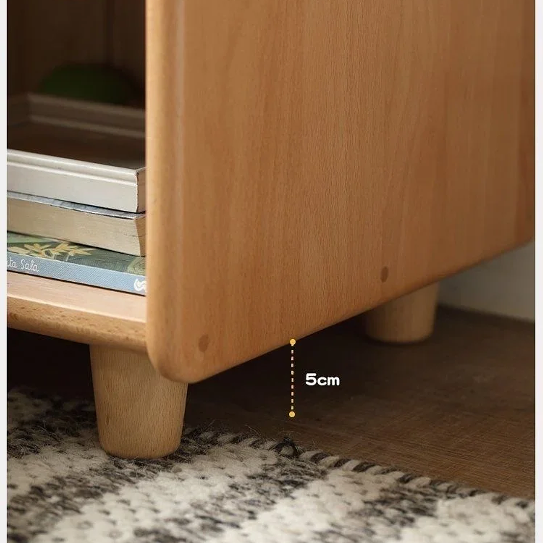 Mesita de Noche Infantil HOUYU | Diseño Minimalista en Madera de Haya 17