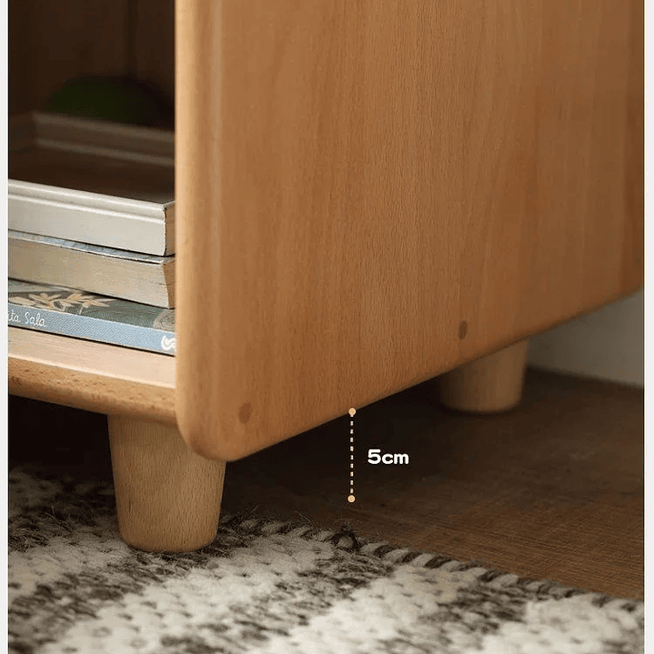 Mesita de Noche Infantil HOUYU | Diseño Minimalista en Madera de Haya 17