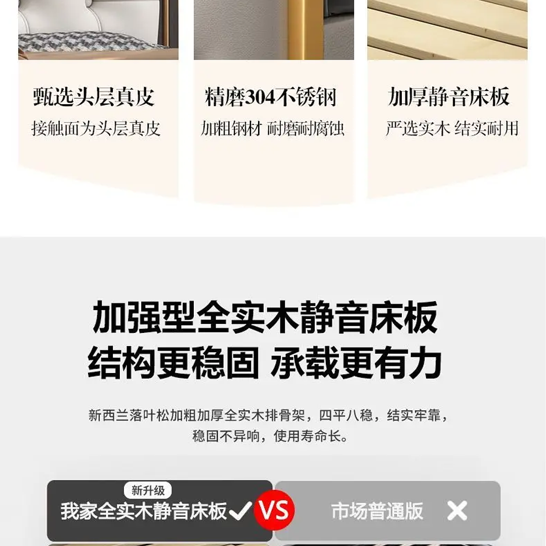 Cama Matrimonial Moderna con Cabecero de Lujo | Estilo Minimalista 200x200 cm 13