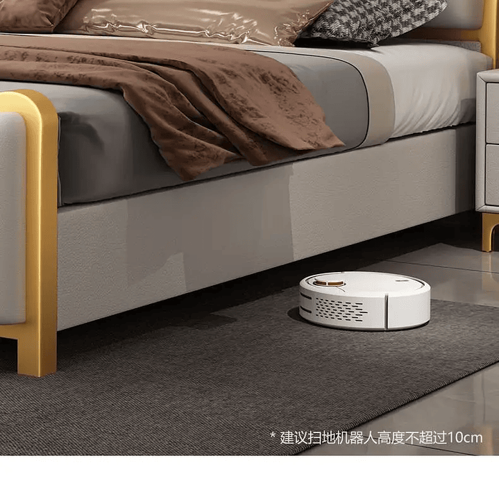 Cama Matrimonial Moderna con Cabecero de Lujo | Estilo Minimalista 200x200 cm 31