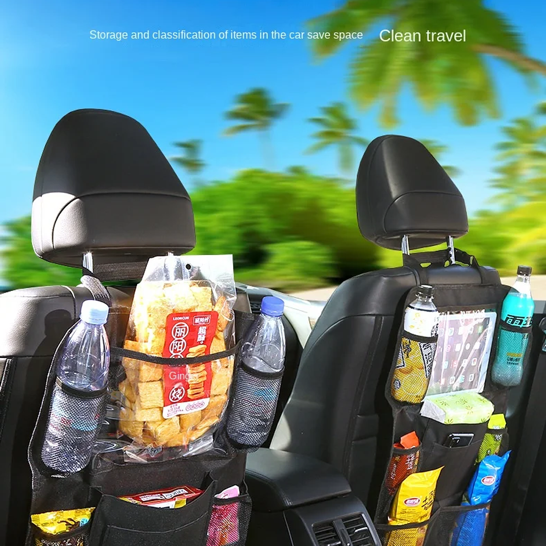 Organizador de Asiento Trasero con Soporte para Tableta | Accesorio Plegable para Coche 9