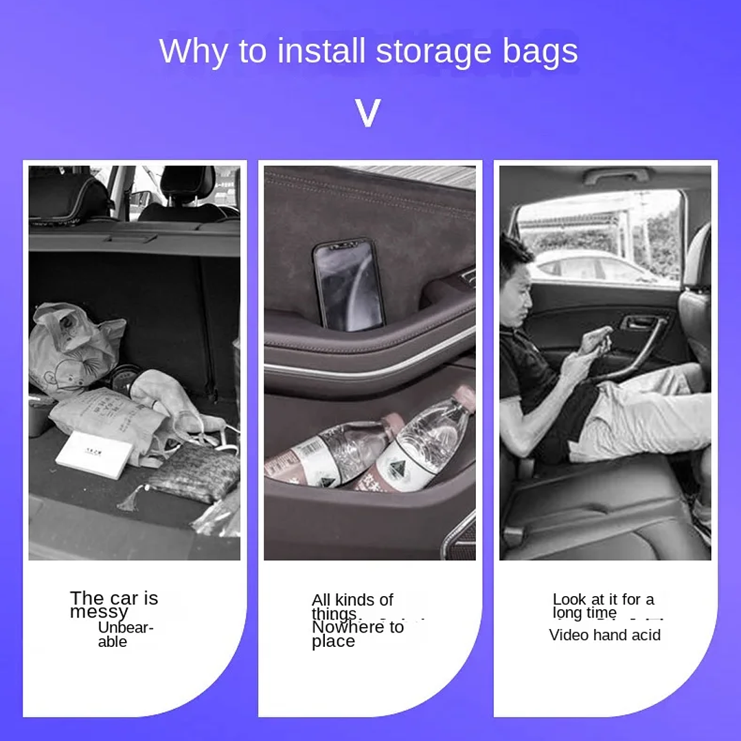 Organizador de Asiento Trasero con Soporte para Tableta | Accesorio Plegable para Coche 11