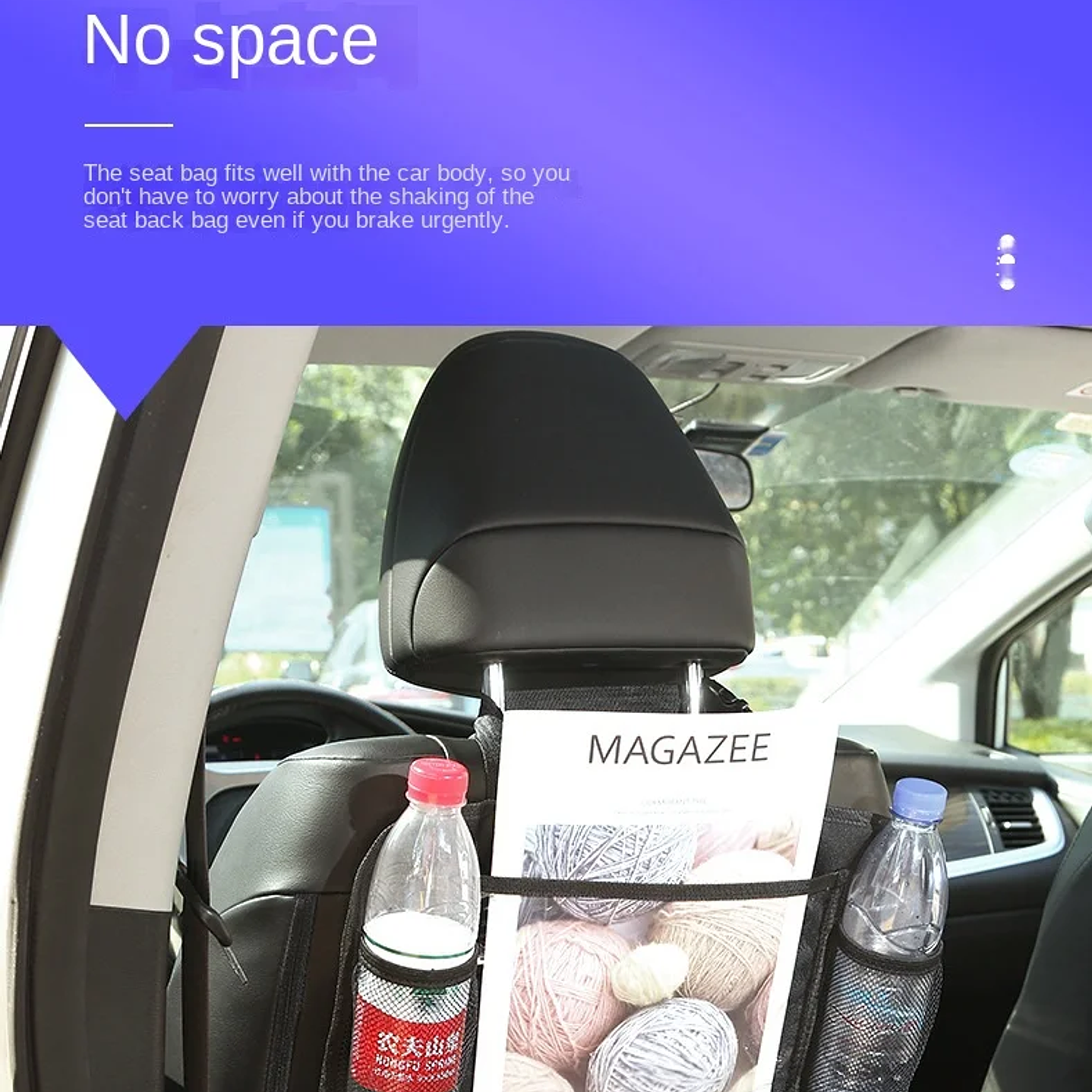 Organizador de Asiento Trasero con Soporte para Tableta | Accesorio Plegable para Coche 16