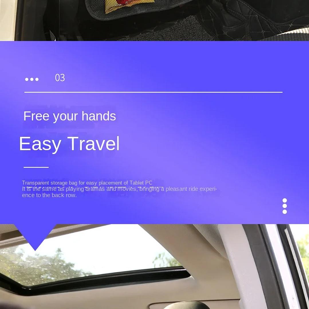 Organizador de Asiento Trasero con Soporte para Tableta | Accesorio Plegable para Coche 17