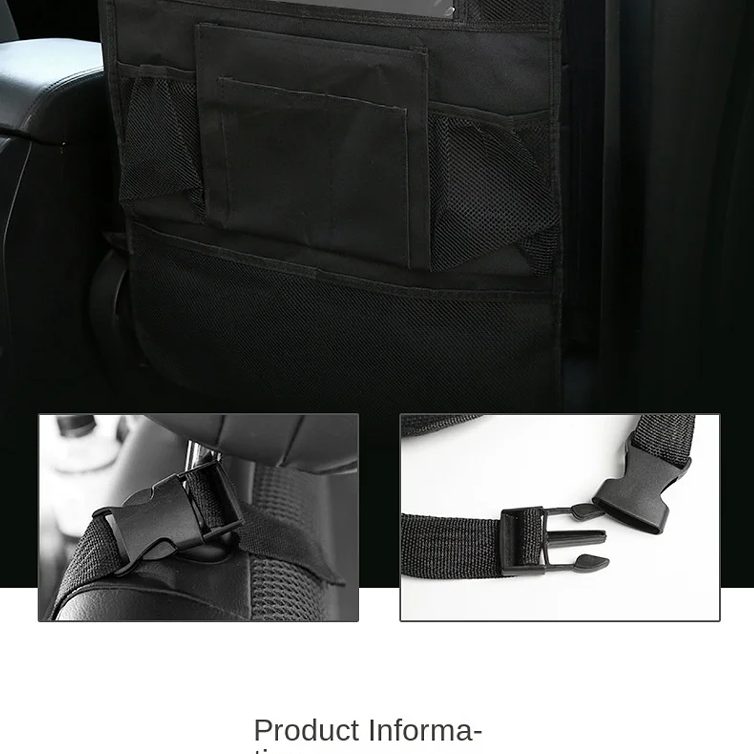 Organizador de Asiento Trasero con Soporte para Tableta | Accesorio Plegable para Coche 19