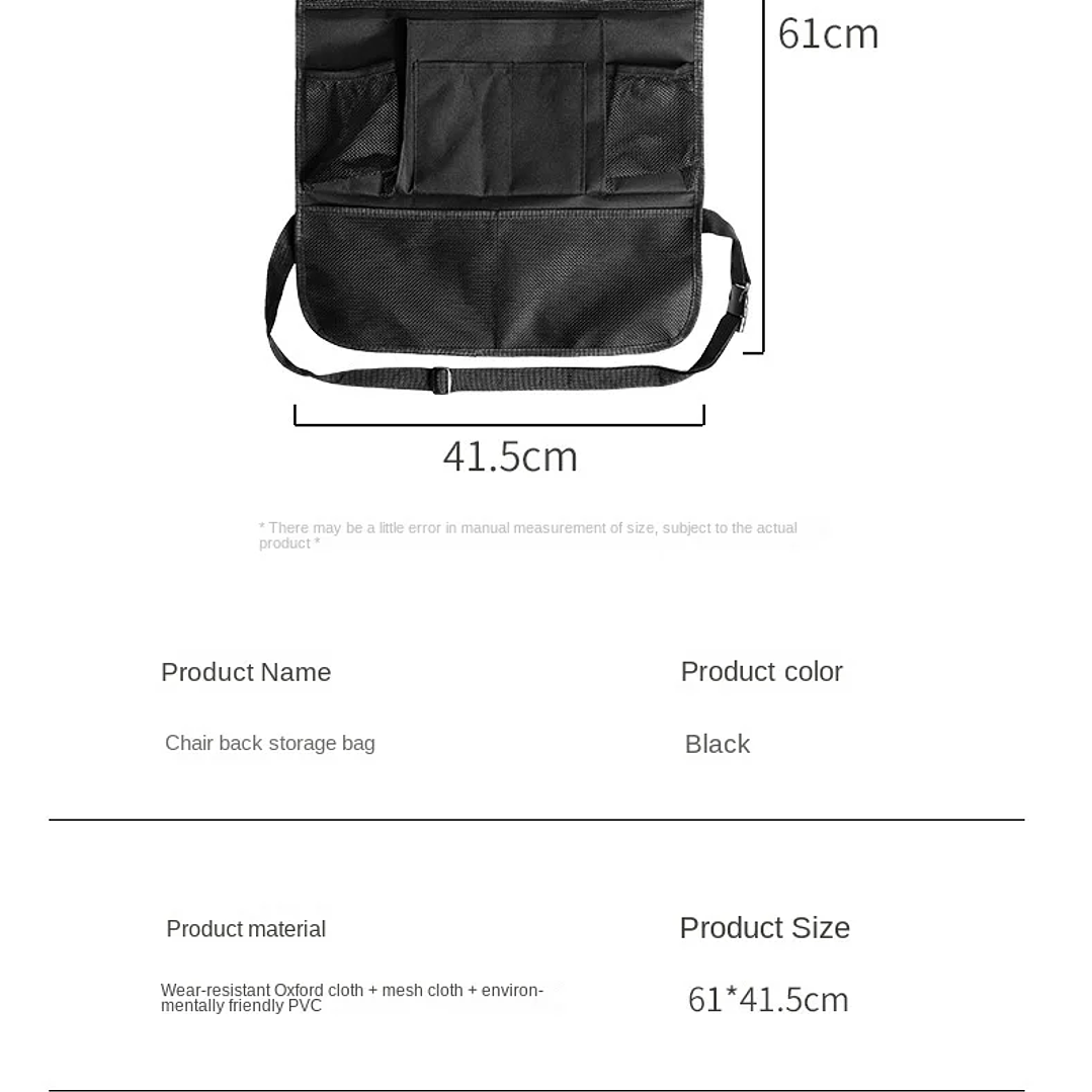 Organizador de Asiento Trasero con Soporte para Tableta | Accesorio Plegable para Coche 20