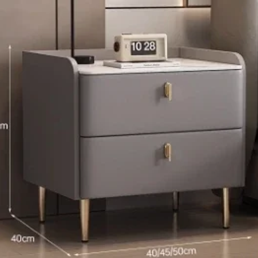 Mesita de Noche Minimalista YQXH | Mesa de Almacenamiento para Dormitorio Moderno 7