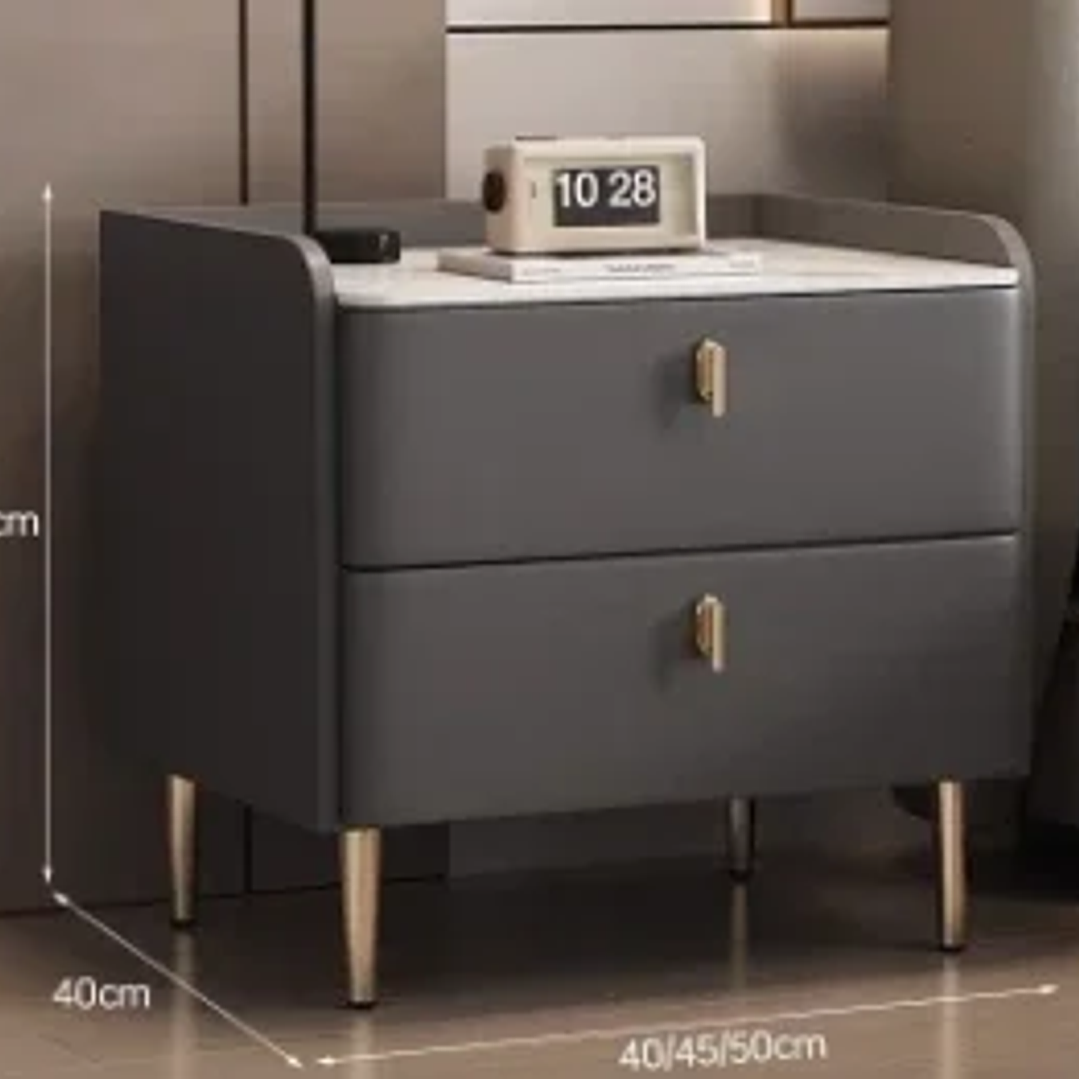 Mesita de Noche Minimalista YQXH | Mesa de Almacenamiento para Dormitorio Moderno 8