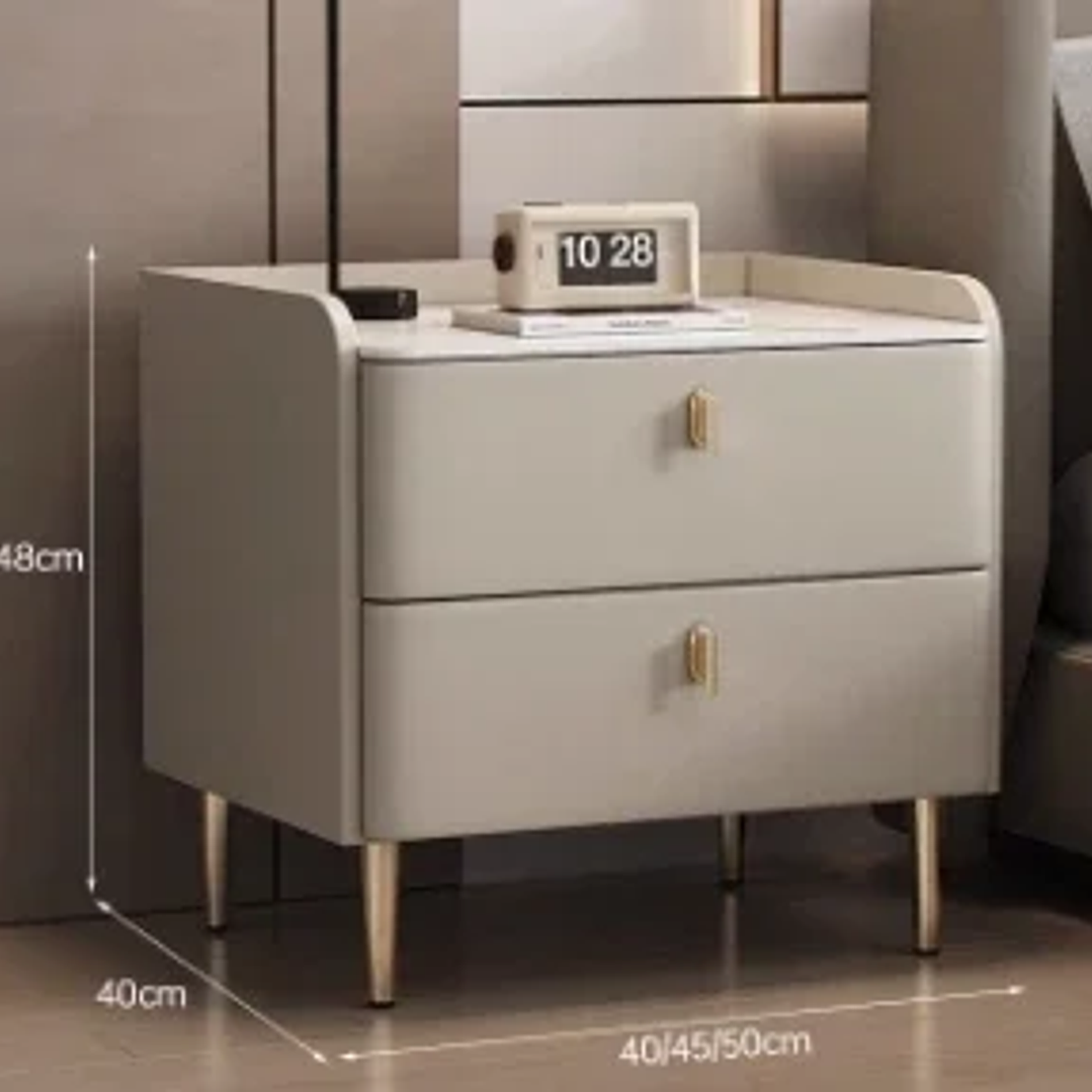 Mesita de Noche Minimalista YQXH | Mesa de Almacenamiento para Dormitorio Moderno 9