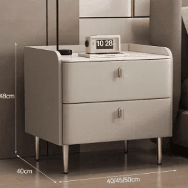 Mesita de Noche Minimalista YQXH | Mesa de Almacenamiento para Dormitorio Moderno 9