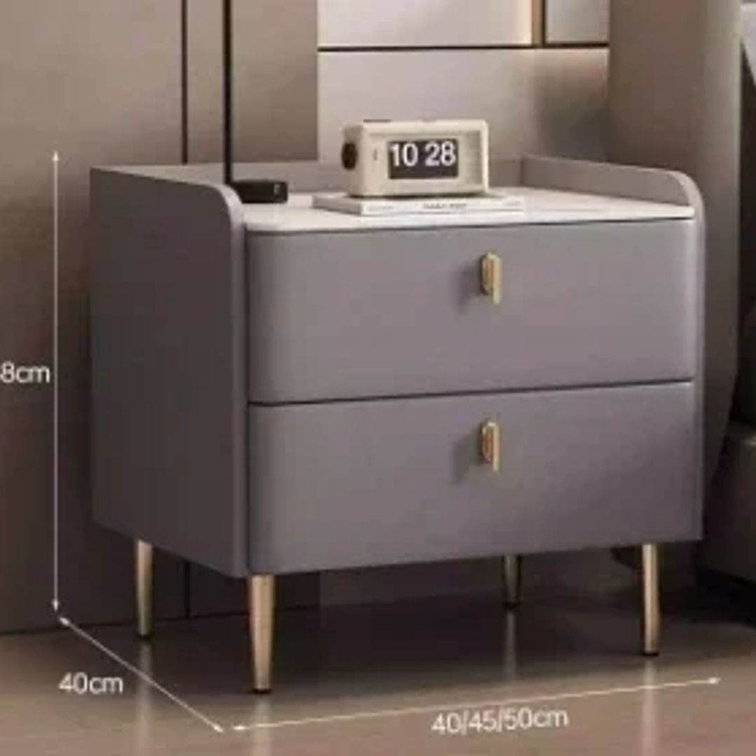 Mesita de Noche Minimalista YQXH | Mesa de Almacenamiento para Dormitorio Moderno 11