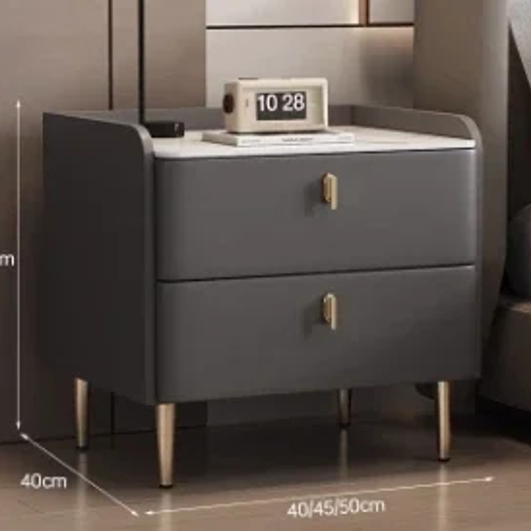 Mesita de Noche Minimalista YQXH | Mesa de Almacenamiento para Dormitorio Moderno 12