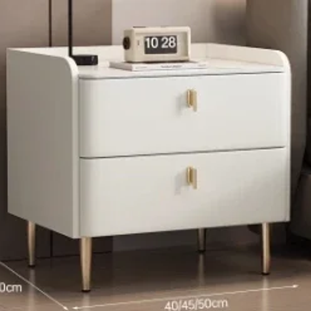 Mesita de Noche Minimalista YQXH | Mesa de Almacenamiento para Dormitorio Moderno 14