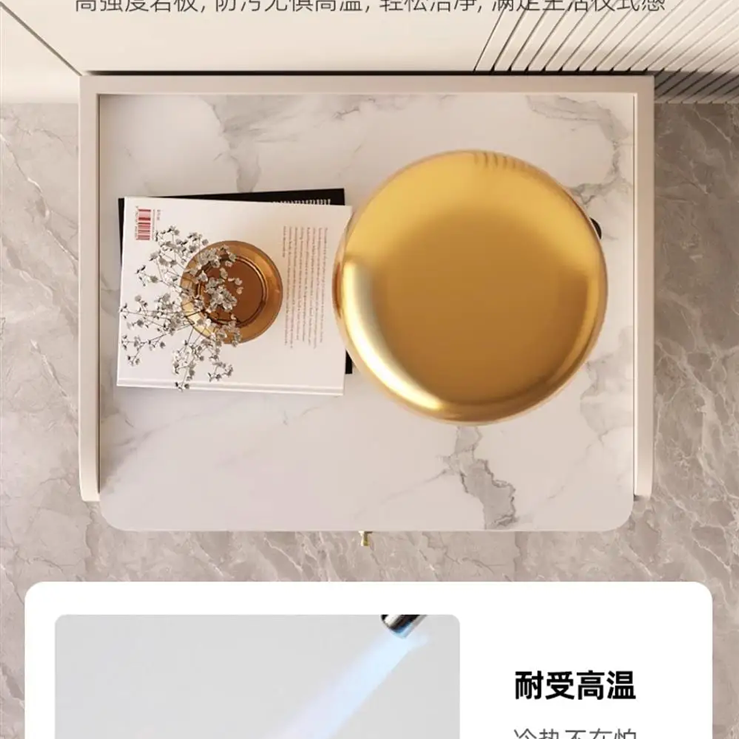 Mesita de Noche Minimalista YQXH | Mesa de Almacenamiento para Dormitorio Moderno 18