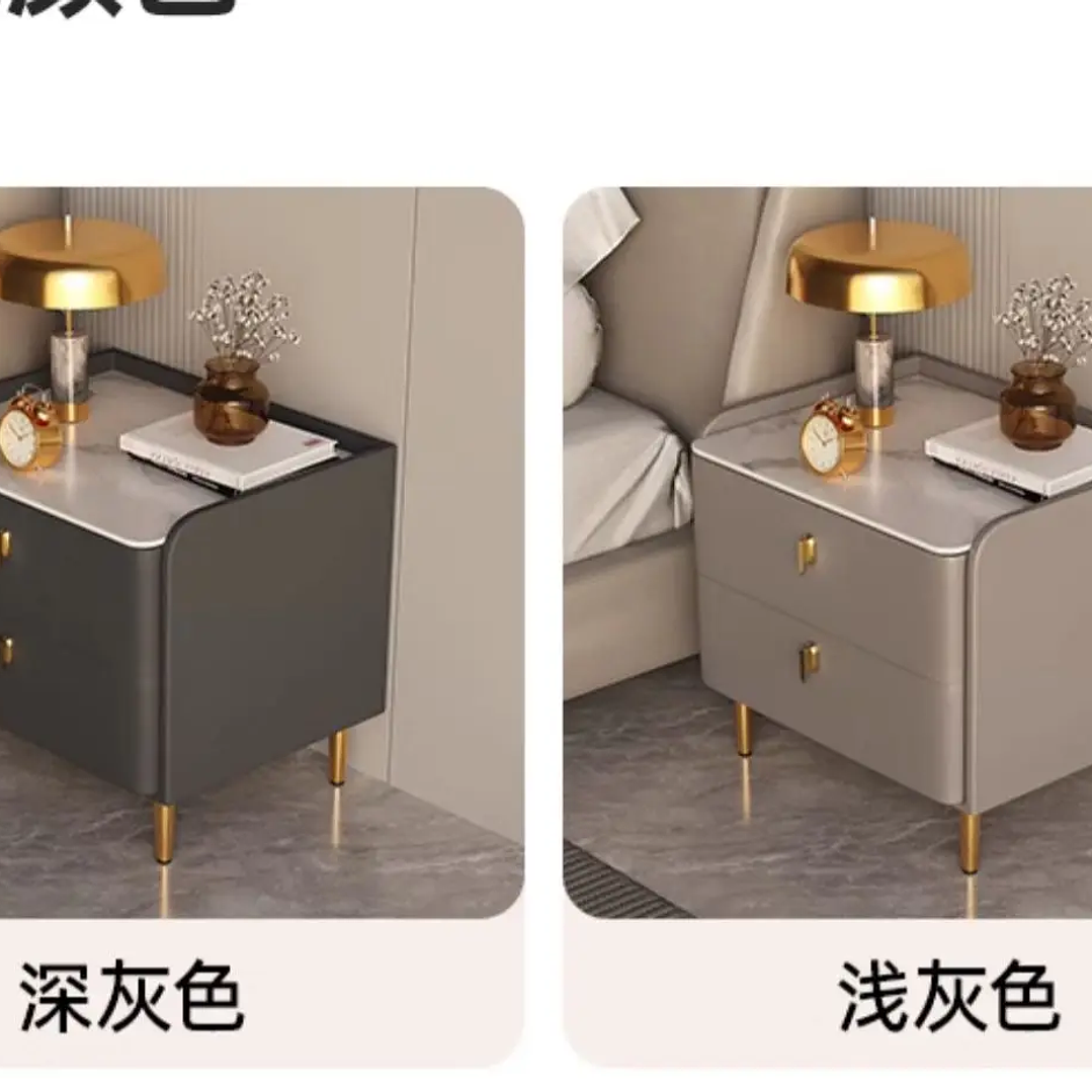 Mesita de Noche Minimalista YQXH | Mesa de Almacenamiento para Dormitorio Moderno 28