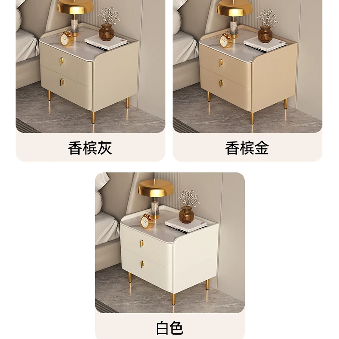 Mesita de Noche Minimalista YQXH | Mesa de Almacenamiento para Dormitorio Moderno 29