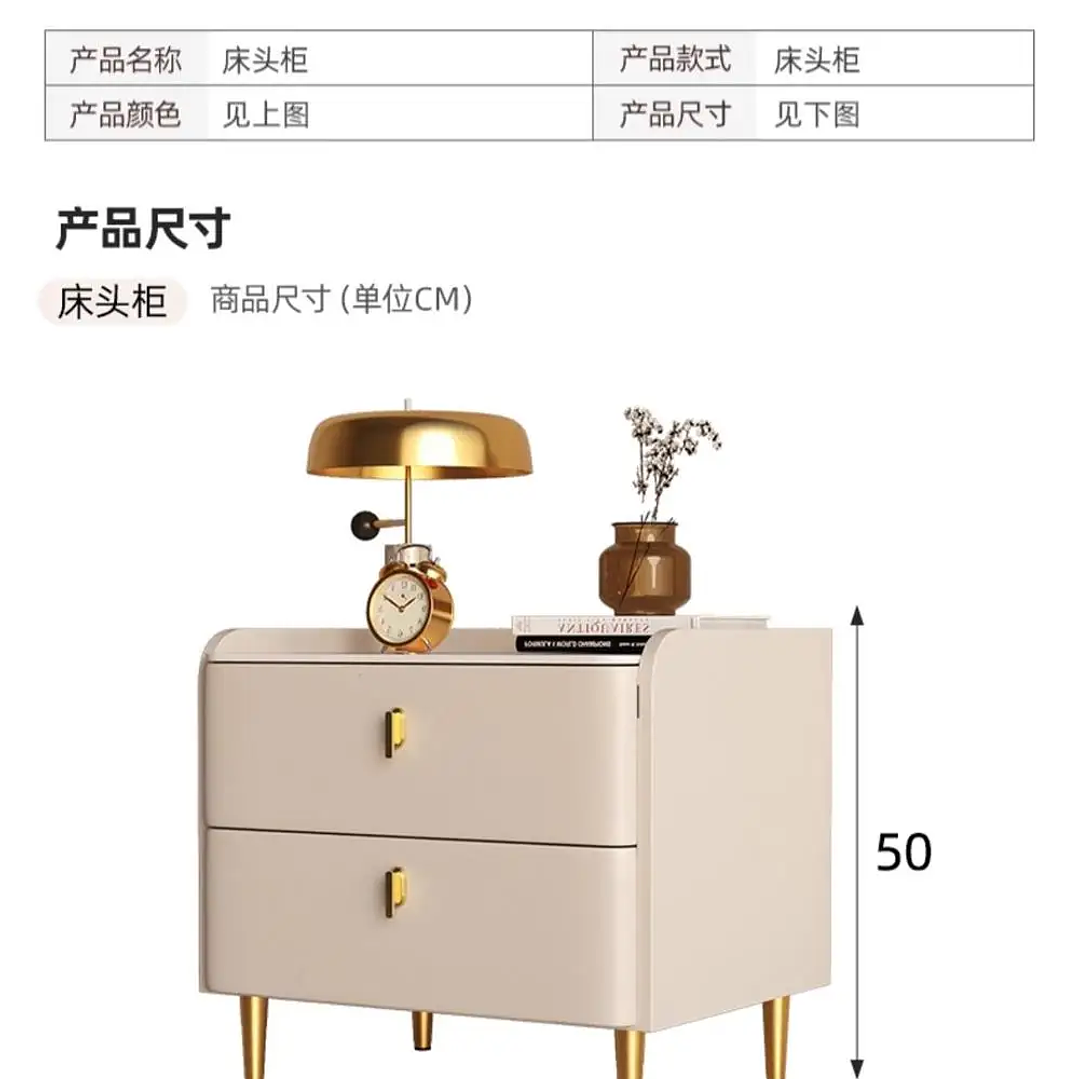 Mesita de Noche Minimalista YQXH | Mesa de Almacenamiento para Dormitorio Moderno 31