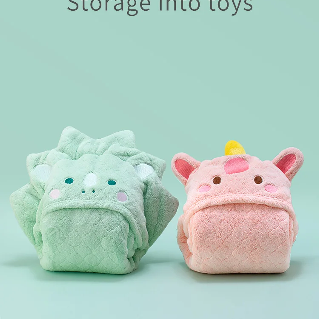 Toalla de Baño con Capucha Mambobaby | Manta Absorbente para Bebés 125×80 cm 3