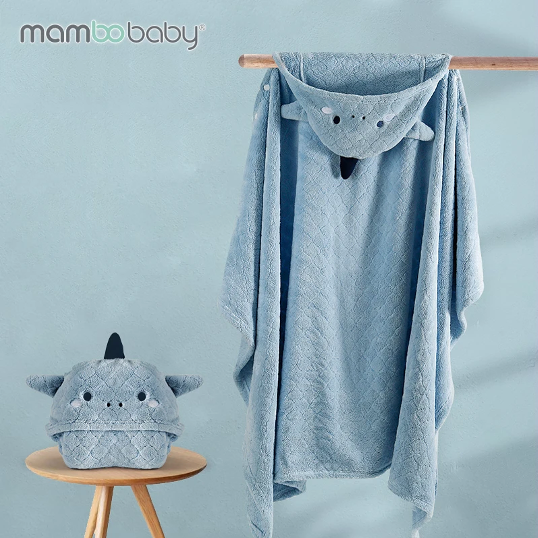 Toalla de Baño con Capucha Mambobaby | Manta Absorbente para Bebés 125×80 cm 10