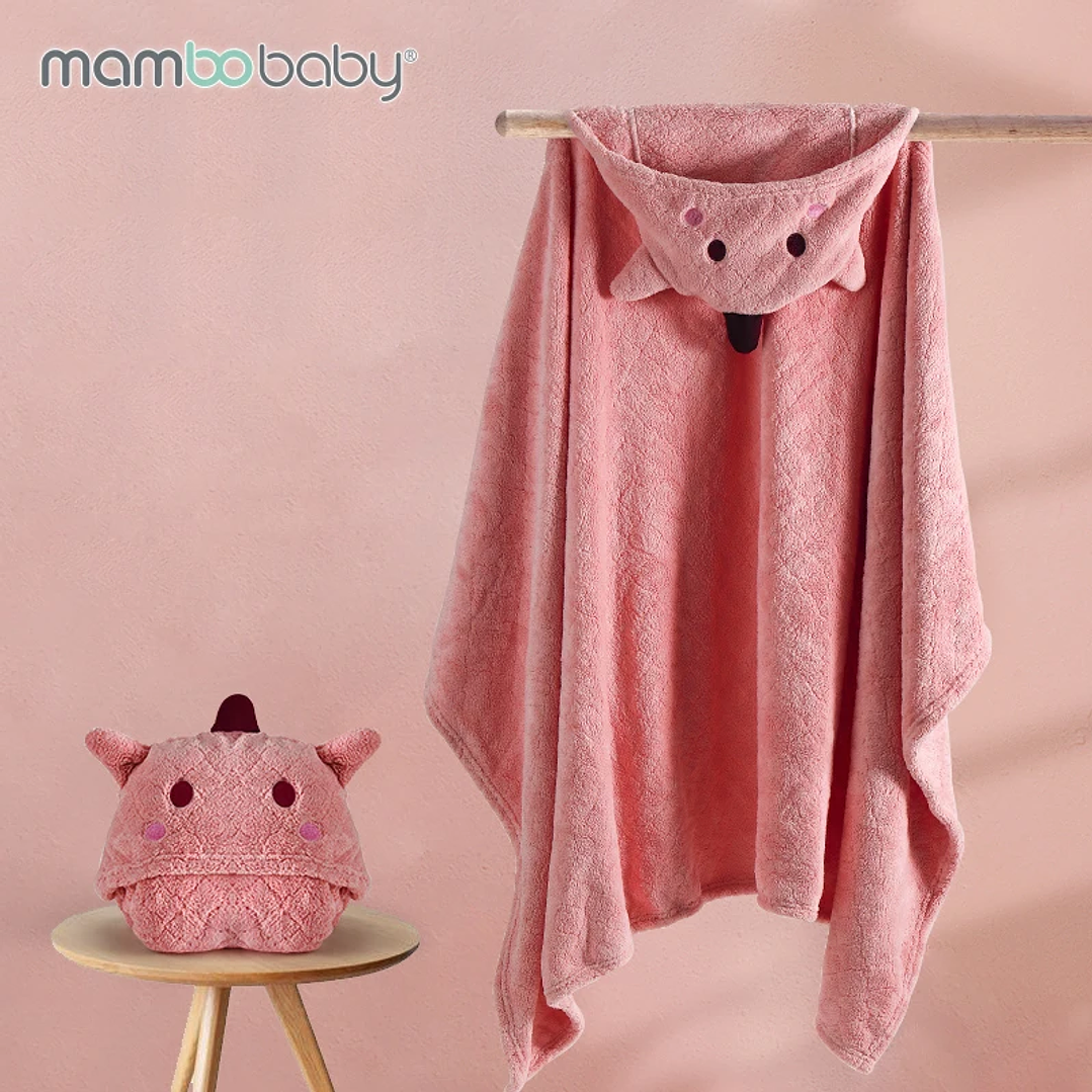 Toalla de Baño con Capucha Mambobaby | Manta Absorbente para Bebés 125×80 cm 11