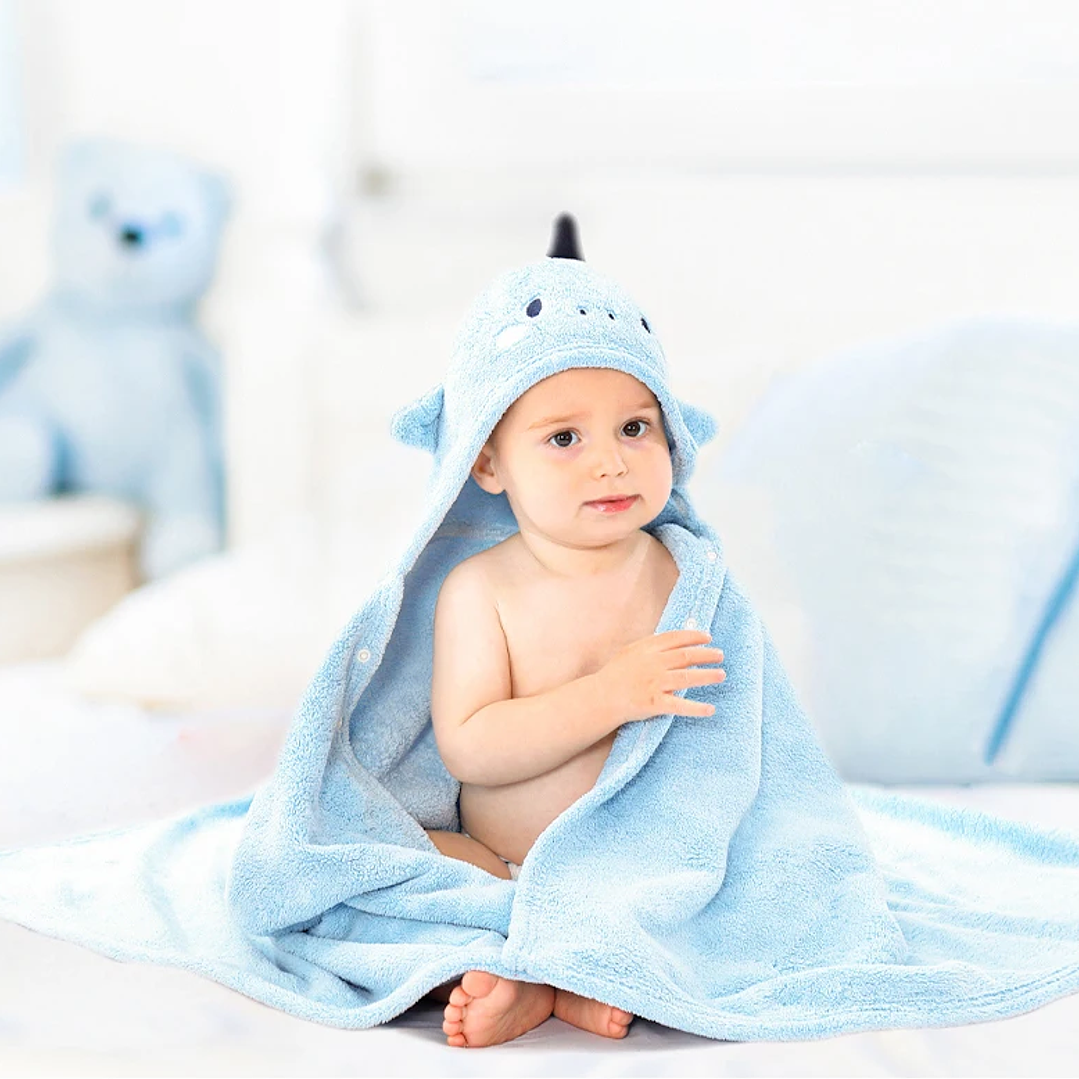 Toalla de Baño con Capucha Mambobaby | Manta Absorbente para Bebés 125×80 cm 13