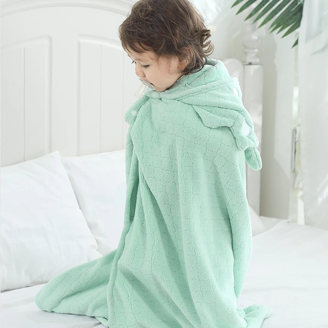 Toalla de Baño con Capucha Mambobaby | Manta Absorbente para Bebés 125×80 cm 15