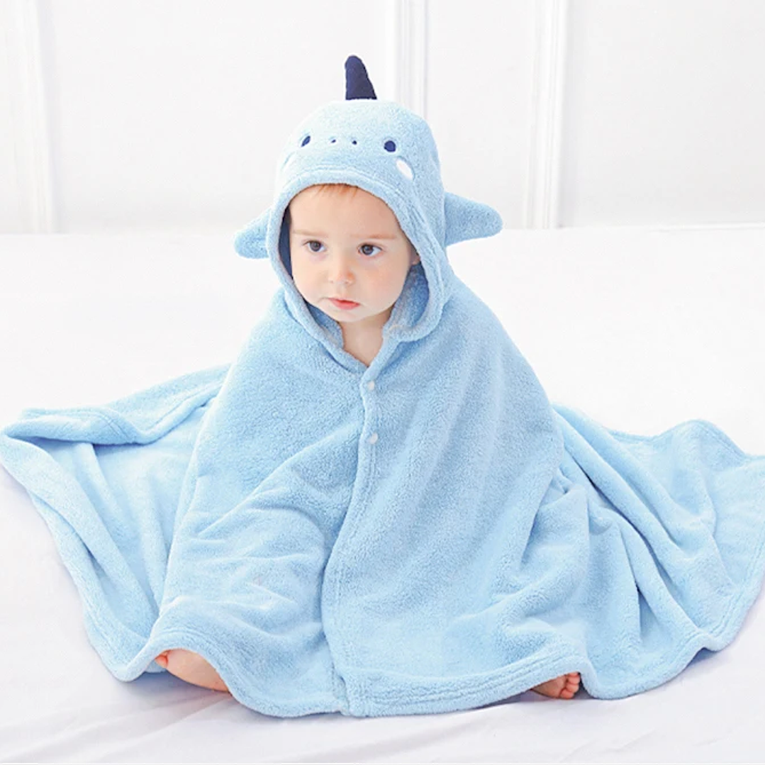 Toalla de Baño con Capucha Mambobaby | Manta Absorbente para Bebés 125×80 cm 20