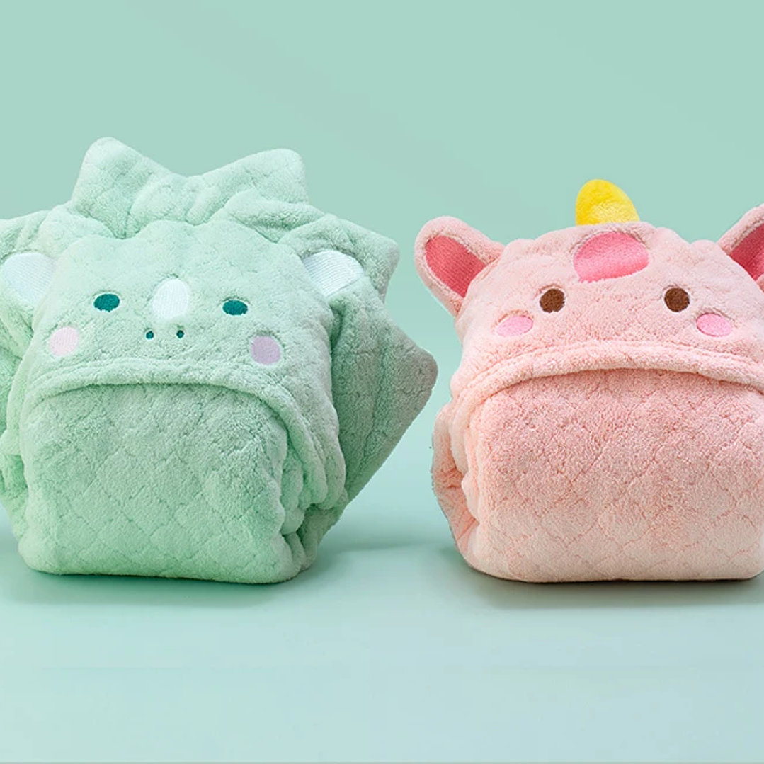 Toalla de Baño con Capucha Mambobaby | Manta Absorbente para Bebés 125×80 cm 1