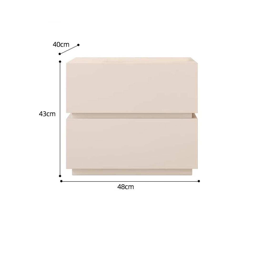 Mesita de Noche Moderna Minimalista | Con Cajón y Almacenamiento 48×40×43 cm 2