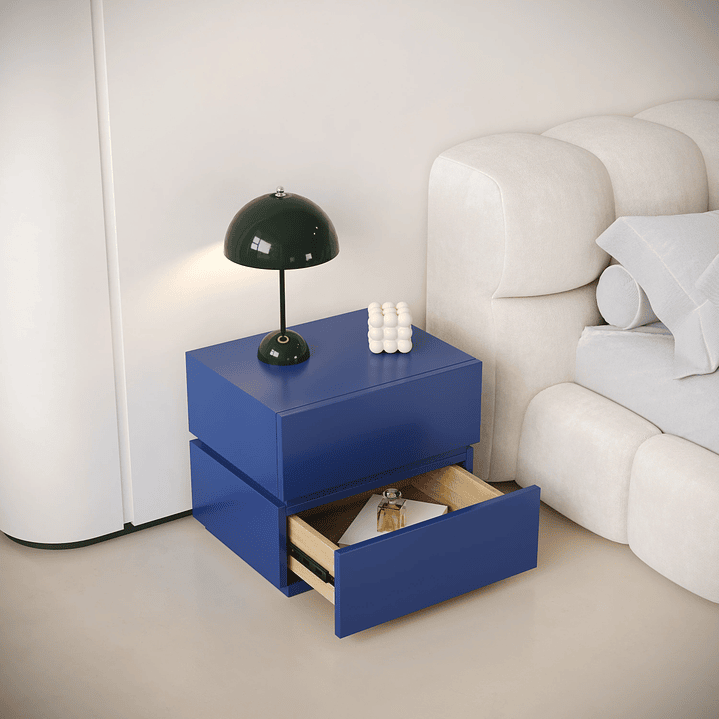 Mesita de Noche Moderna Minimalista | Con Cajón y Almacenamiento 48×40×43 cm 4