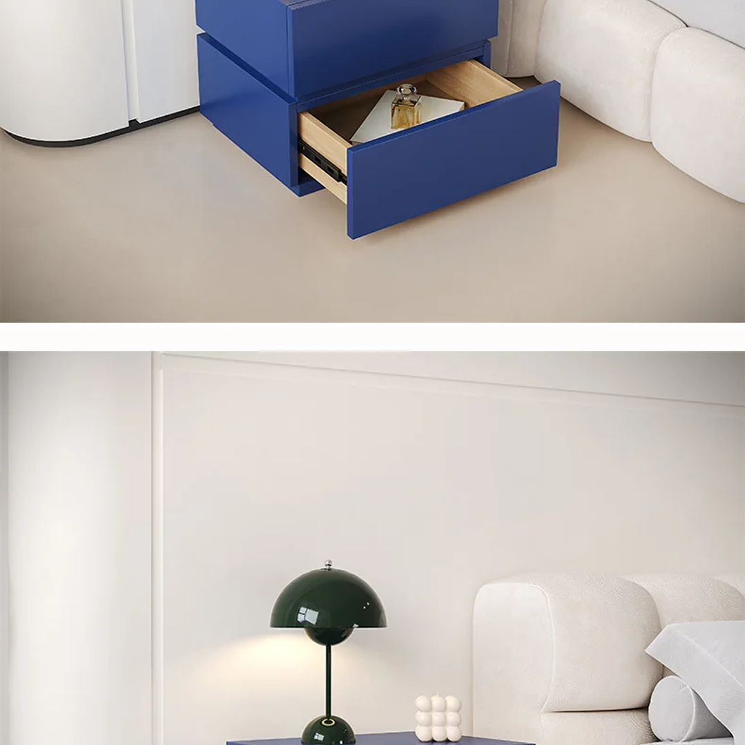 Mesita de Noche Moderna Minimalista | Con Cajón y Almacenamiento 48×40×43 cm 21